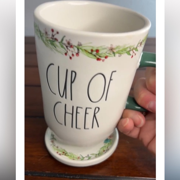Rae Dunn | 2 pc-“Cup of Cheer” Mug w/ “Cozy” Coaster - 16 0z - NWT - New Style! - Picture 6 of 8